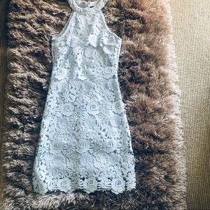 XS Lulus Lace Mini Blue Dress Like New